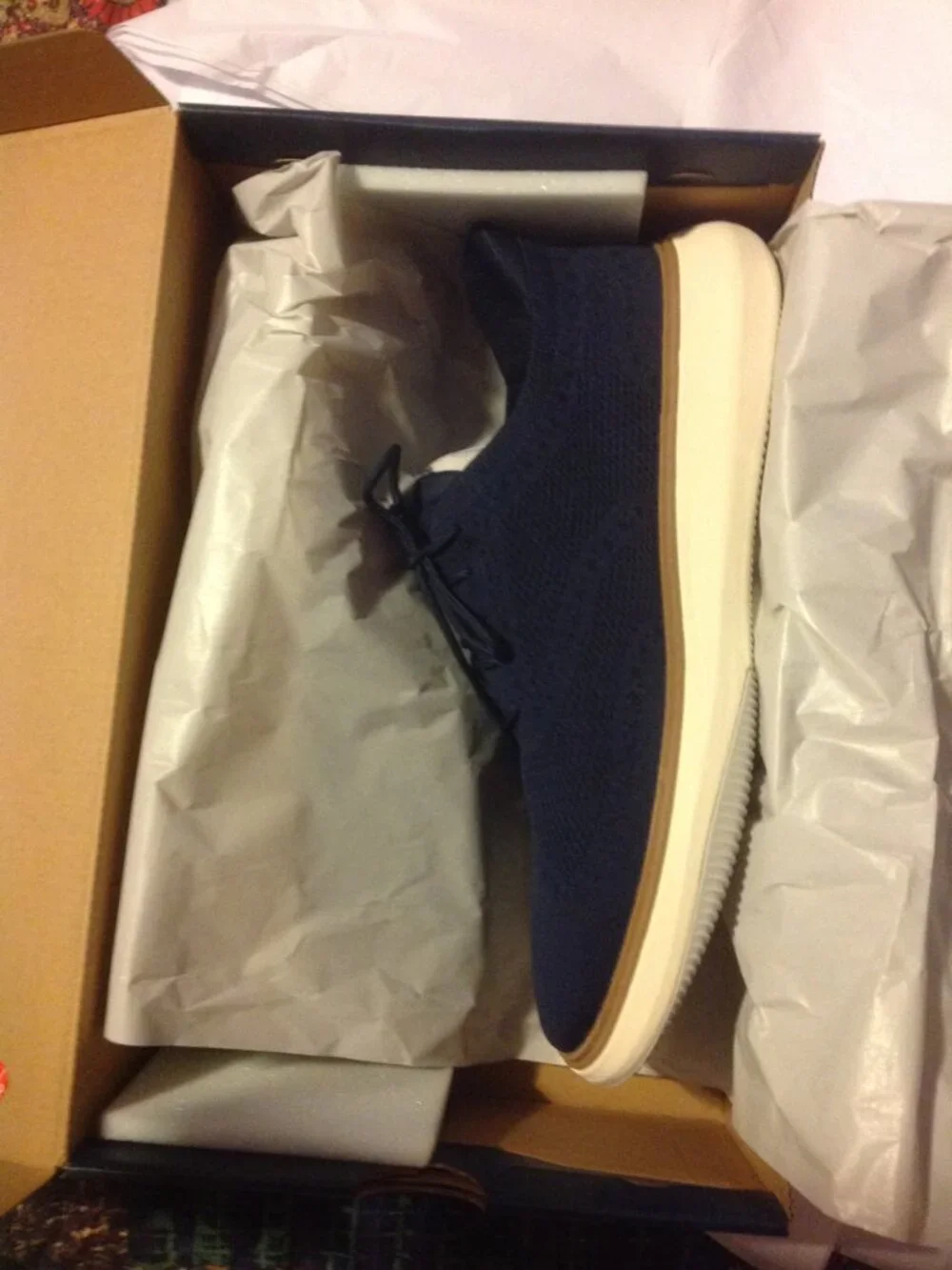 Cole Haan Men's Quick-On Navy Stitchlite Oxford Casual Shoes 11.5M - New in Box